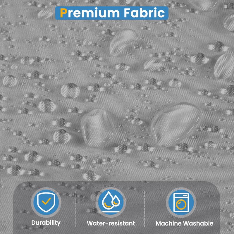 Outdoor Patio Conversation Sofa Set L-shape Sectional Sofa Set with Adjustable Reclining Seats, Coffee Table, Side Table