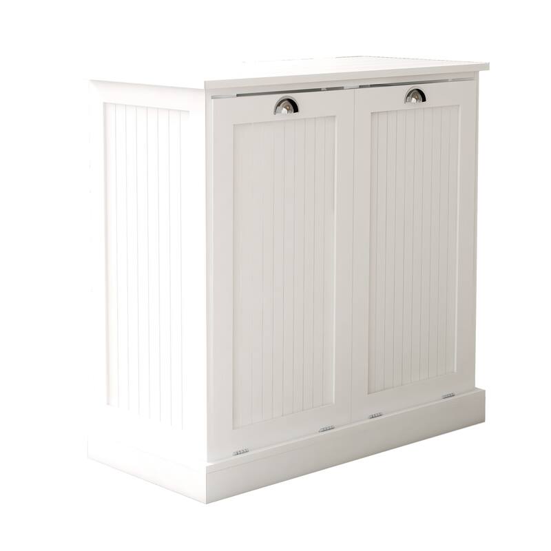 Sideboard Pantry Cabinet Laundry Sorter Cabinet with Removable Bags, Laundry Hamper Cabinet for Bathroom