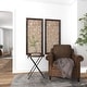 preview thumbnail 6 of 14, Arcilla Elemental - Black Metal Side End Accent Table with Brown Wood Top