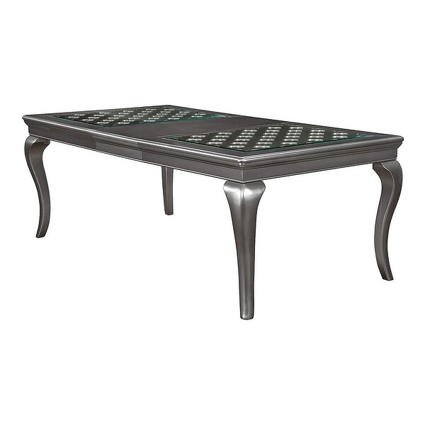 Furniture of America Tily Glam Grey 84-inch Expandable Dining Table. Opens flyout.