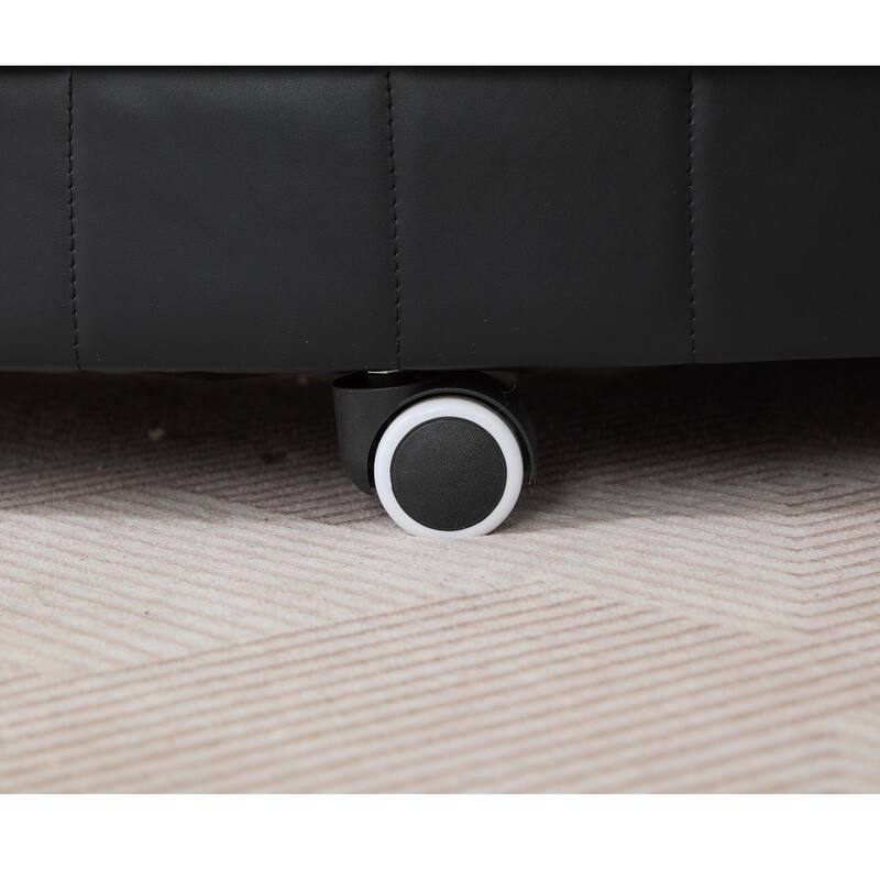 52.75" W Oversized Round Accent Chair 360° Swivel Barrel Chair with Wheels & Adjustable Phone Stand