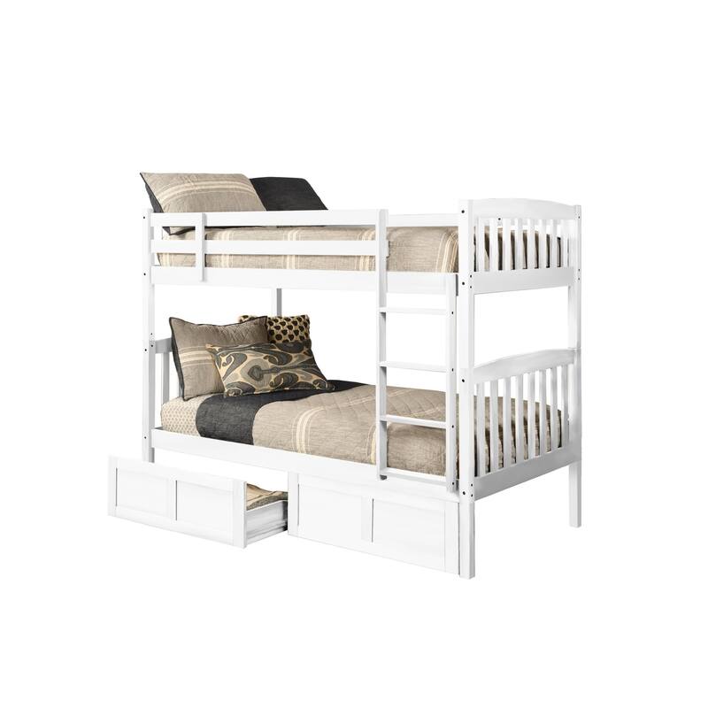 Somette Claire Twin Bunk Bed with Storage Drawers, Mattress not included