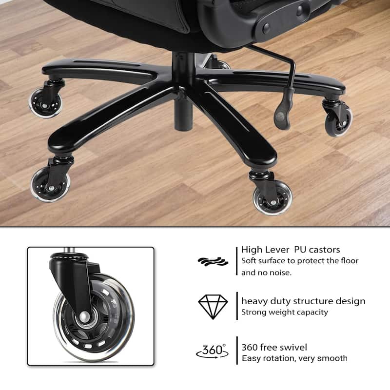 500lbs Big and Tall Office Chair for Heavy People Executive Office Chair with Wide Spring 360 Swivel