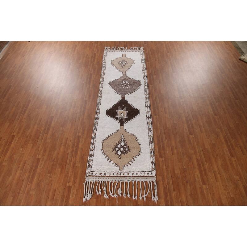 Natural Dye Oriental Anatolian Turkish Runner Rug Handmade Wool Carpet - 4'0"x 13'4"