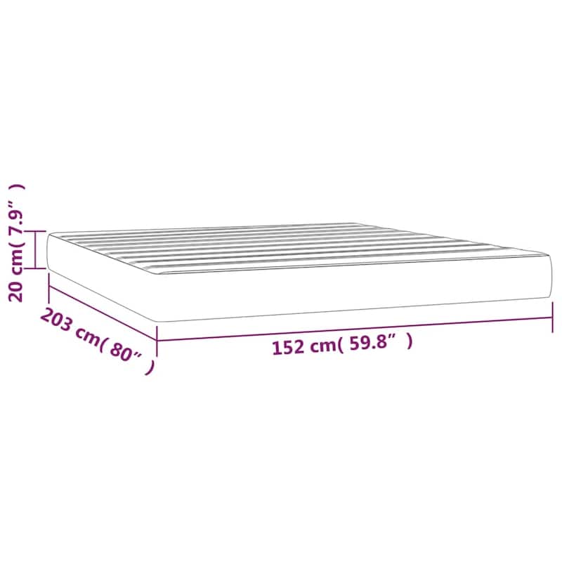 vidaXL Spring Mattress Bed-in-a-Box Single Bed Foam Mattress Medium Hardness