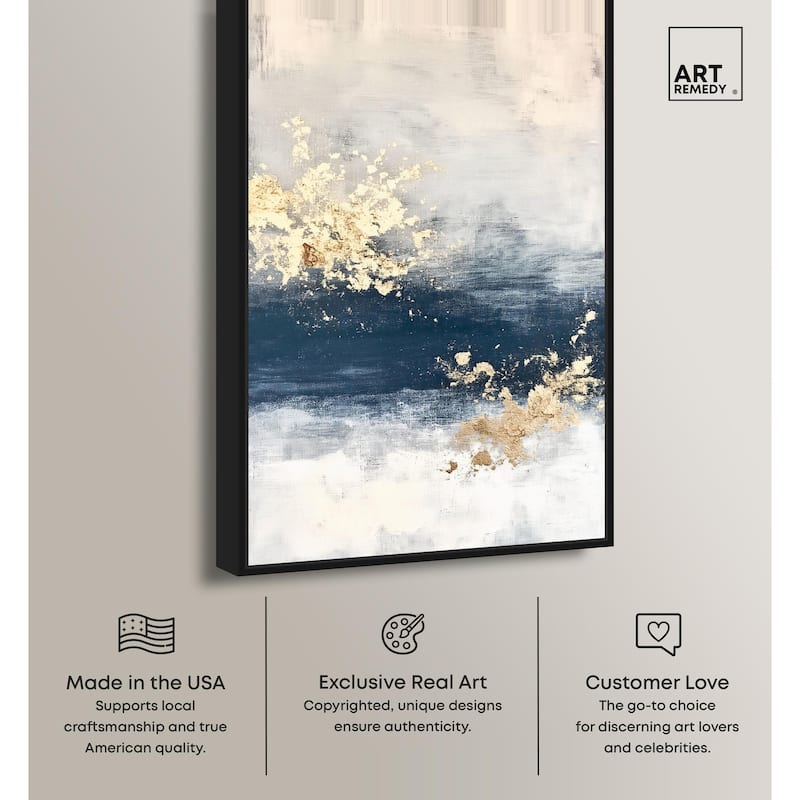 Ocean's Gold Hues I Canvas by Art Remedy