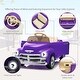 preview thumbnail 4 of 3, 12V Electric Toy Car, 3100 Pickup Battery Powered Electric Car with Spring Suspension, LED Lights and Music, Purple