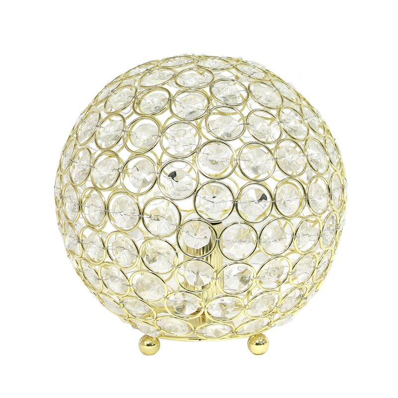 Crystal Ball Sequin Table Lamp - 8-Inch - Gold