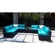 Kinbor Patio Furniture Set Outdoor Sectional Sofa All-Weather Wicker Conversation Set