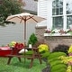 preview thumbnail 3 of 6, Children Outdoor 4 Seat Kids Picnic Table Bench w/ Folding Umbrella