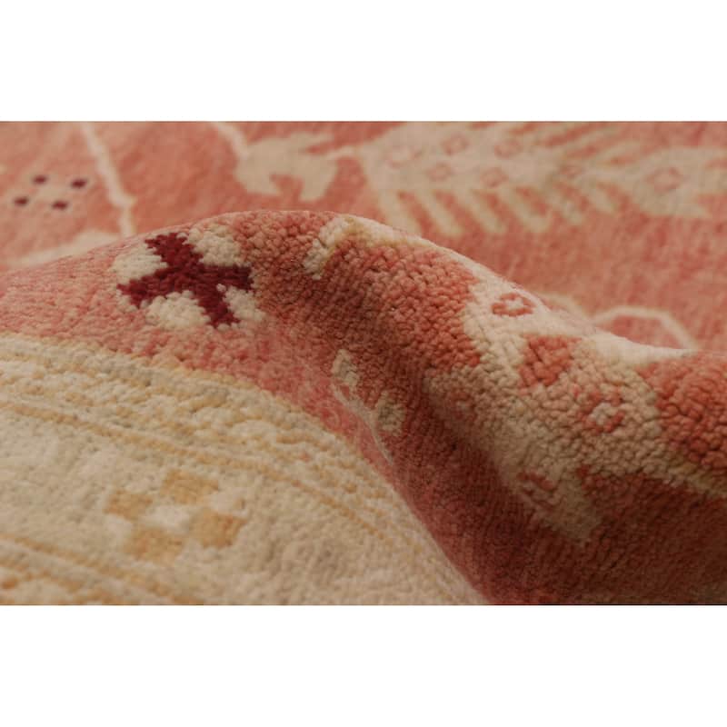 ECARPETGALLERY Hand-knotted Peshawar Finest Red Wool Rug - 7'11 x 10'0