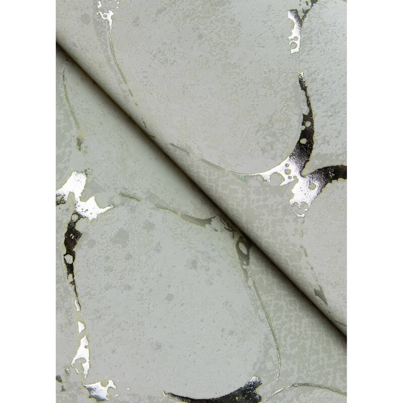 A-Street Prints Pilak Silver Ogee Tile Wallpaper