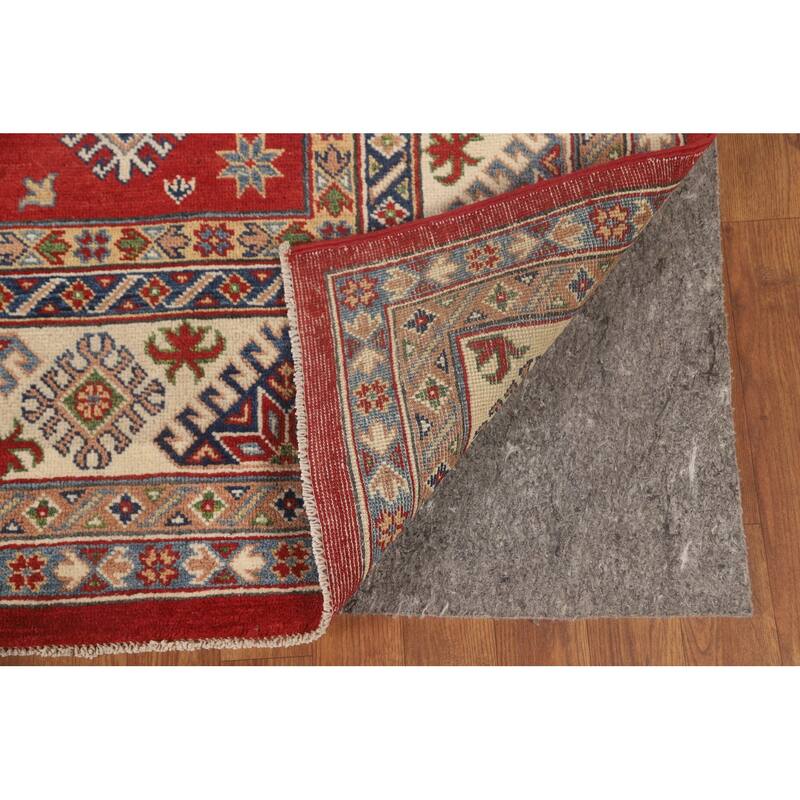 Traditional Red Kazak Area Rug Handmade Wool Carpet - 6'6"x 9'8"