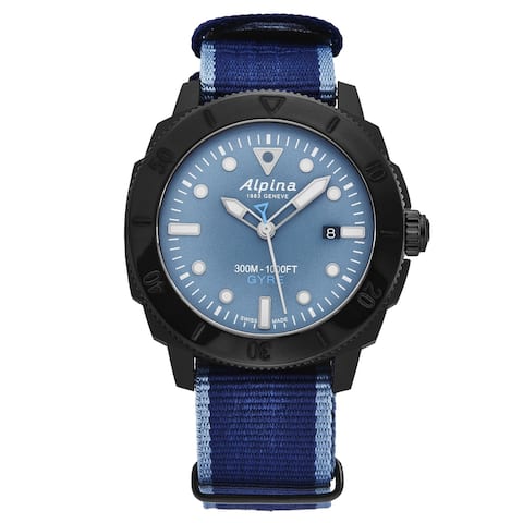 Alpina mens 'seastrong diver gyre' automatic watch al-525lnb4vg6