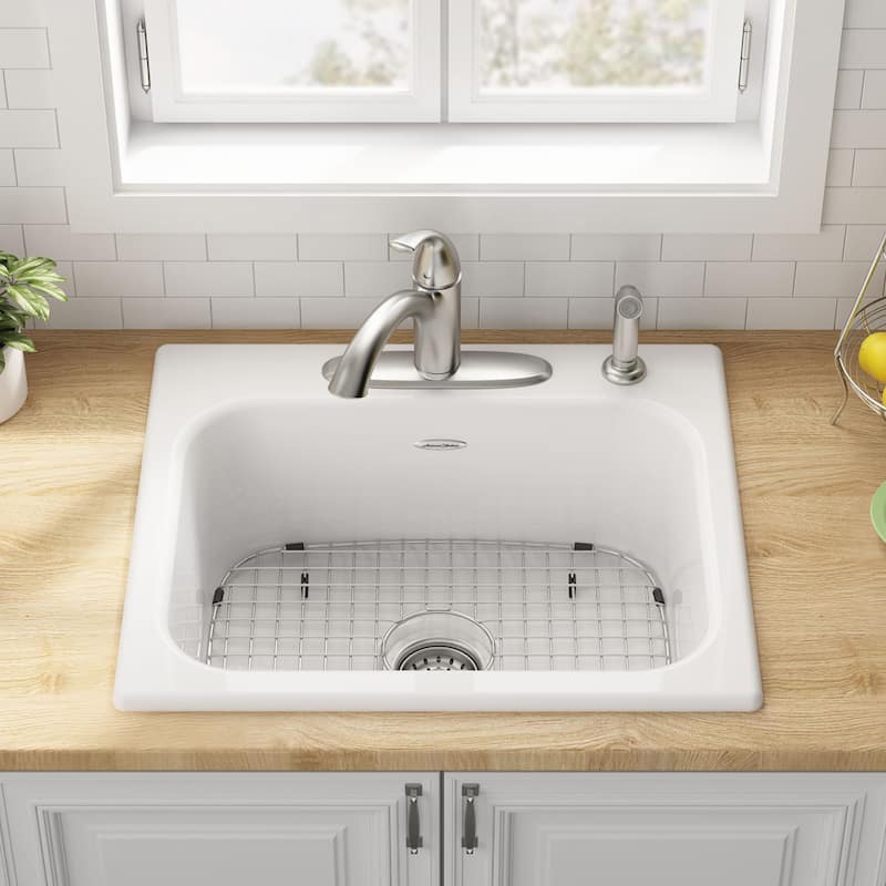 American Standard Quince 25" Drop In Single Basin Cast Iron Kitchen