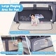 preview thumbnail 17 of 27, Honeyjoy Large Baby Playpen 50" x 50"/59" x 59" with Zipper Gate 50