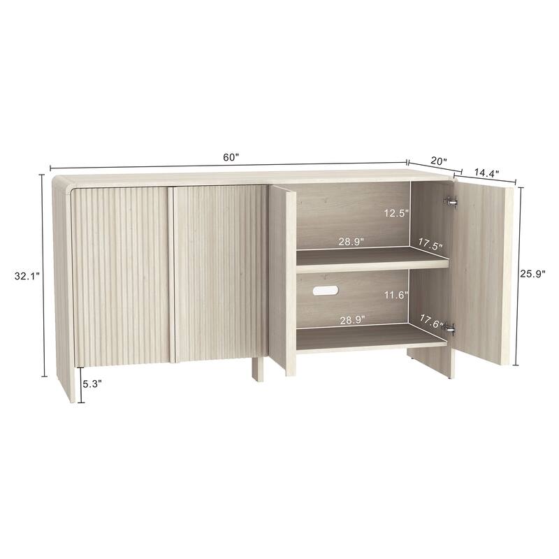 Novara 60 Inch Buffet Sideboard