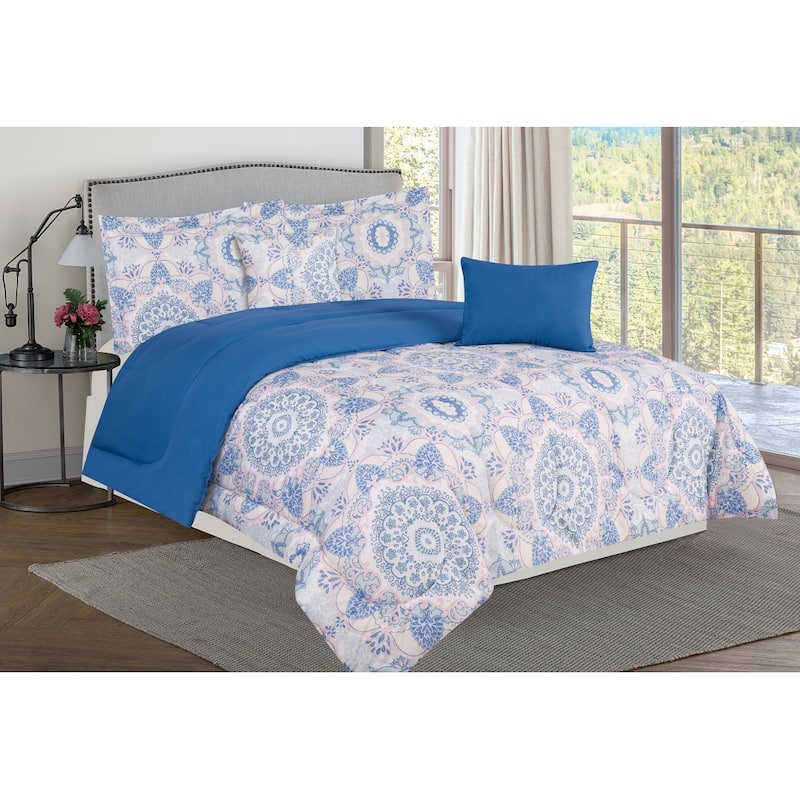 Bibb Home 5 Piece Comforter Set - Alexandra - King