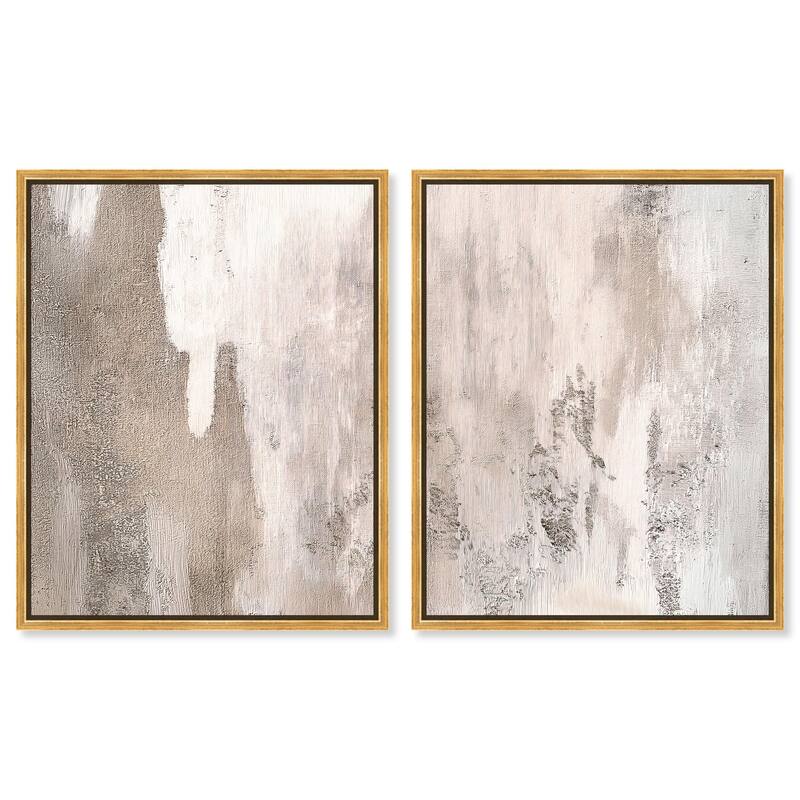 Striated Texture II Canvas Set of 2 by Art Remedy - 36" x 45" - Gold