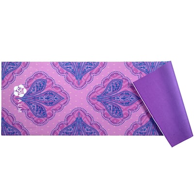 AUM 4mm Soft Foam Tech Lilla Series Yoga Exercise Mat - 68" x 24" - Perfect for Yoga/Pilates/Floor Exercises