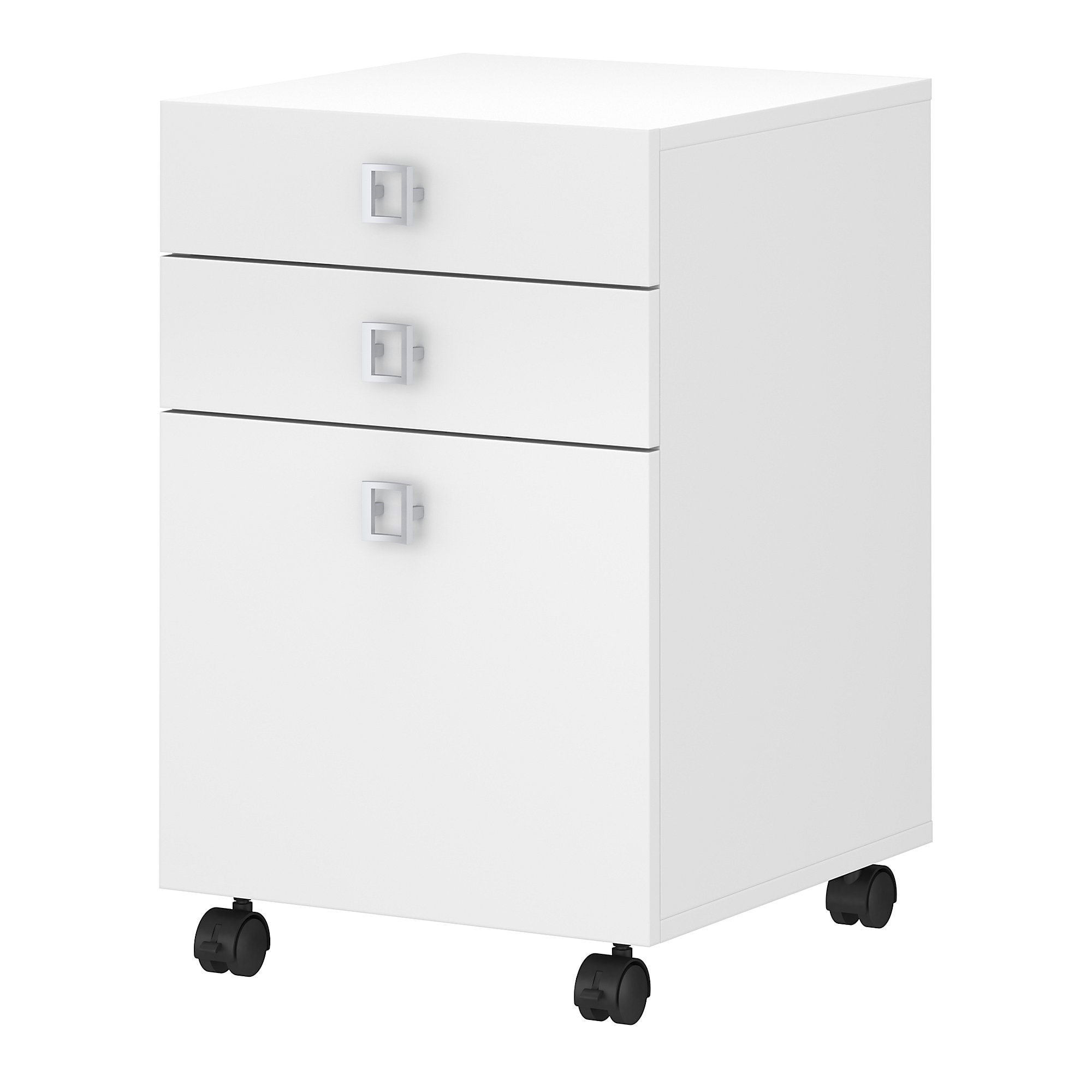 Bush Business Furniture Office by kathy ireland Echo 3 Drawer Mobile File Cabinet Assembled Gray Sand