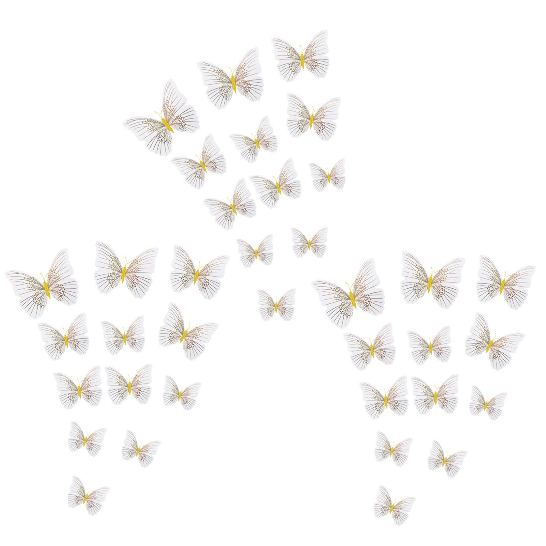 Shop 36pcs 3d Butterfly Wall Decal Art Diy Sticker For Christmas