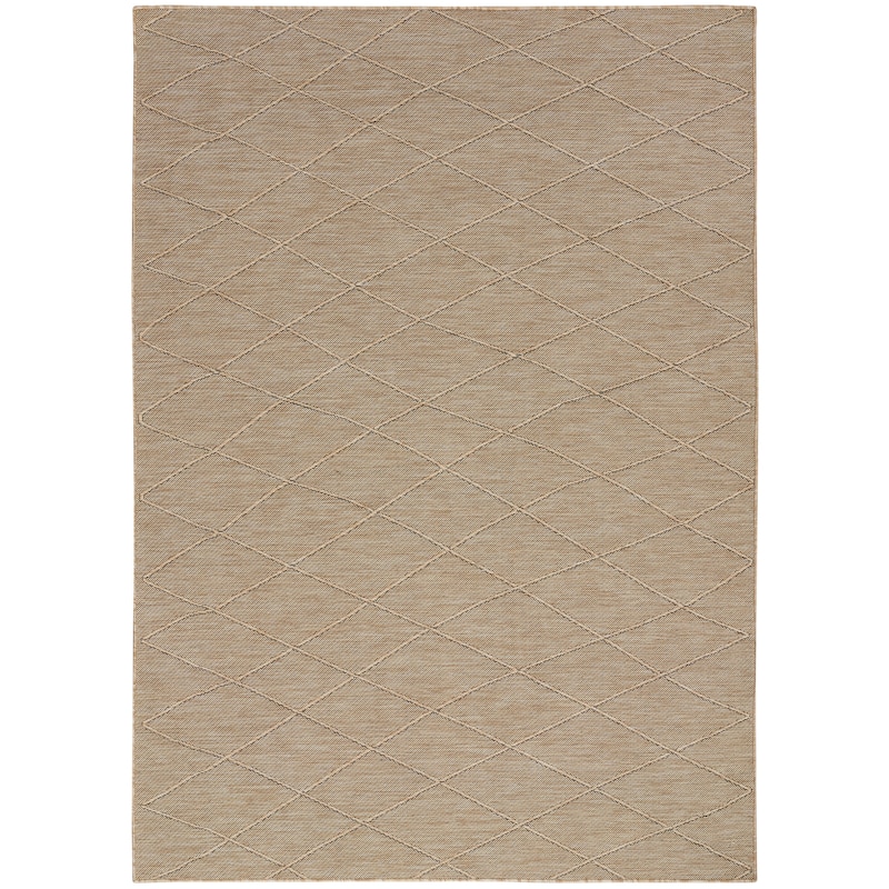 Nourison Practical Solutions Indoor/Outdoor Geometric Area Rug - Mocha/Natural - 4'x6'