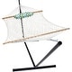 preview thumbnail 47 of 71, Sunnydaze Rope Hammock with 12-Foot Stand, Hammock Pad & Pillow