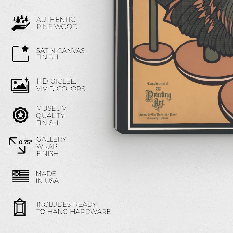 Wynwood Studio Canvas Animals The Printing Art Brown and Ochre Modern & Contemporary Wall Art Canvas Print