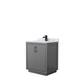 Option Dark Gray, Black Trim, White Carrara Marble Top