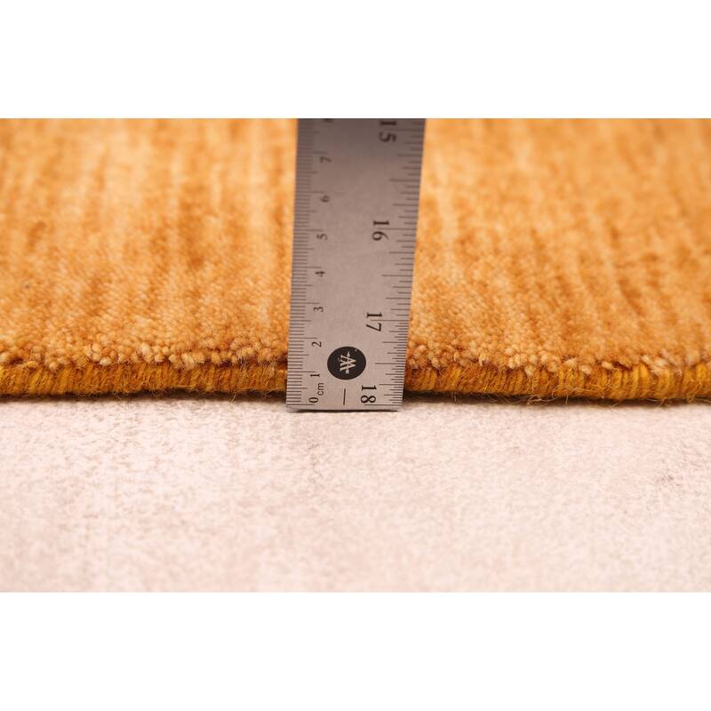 ECARPETGALLERY Hand Loomed Kashkuli Gabbeh Light Orange Wool Rug - 5'0 x 8'1