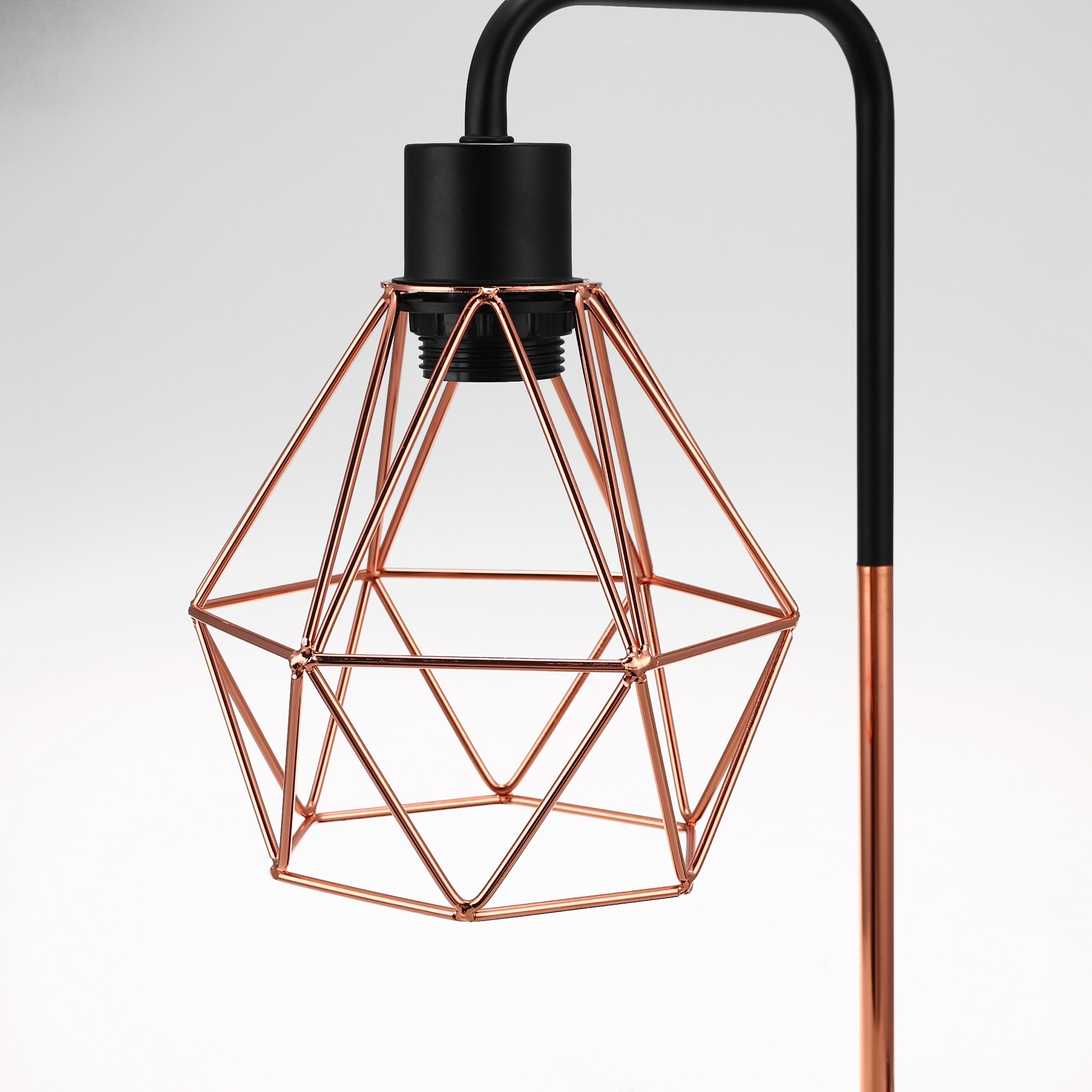 3 Way Dimmable Nightstand Vintage Metal Cage Reading Lamp Industrial Modern Black Gold Desk Lamp with 2 USB Charging Port Bed Bath Beyond 38427646
