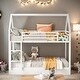 preview thumbnail 1 of 30, Stylish & Timeless Design Twin over Twin House Bunk Bed with Built-in Ladder, Sturdy Construction & Safety Guaranteed, White White