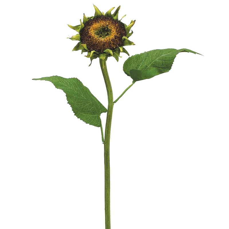 28" Brown Sunflower Artificial Spray