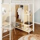 preview thumbnail 6 of 8, Twin Size Metal Loft Bed with Built-in Wardrobe,Desk and Shelves