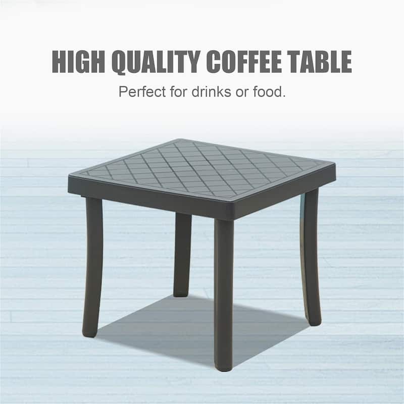 5 Adjustable Aluminum Outdoor 2 Chaise Lounge Chair and 1 Table in Navy Blue