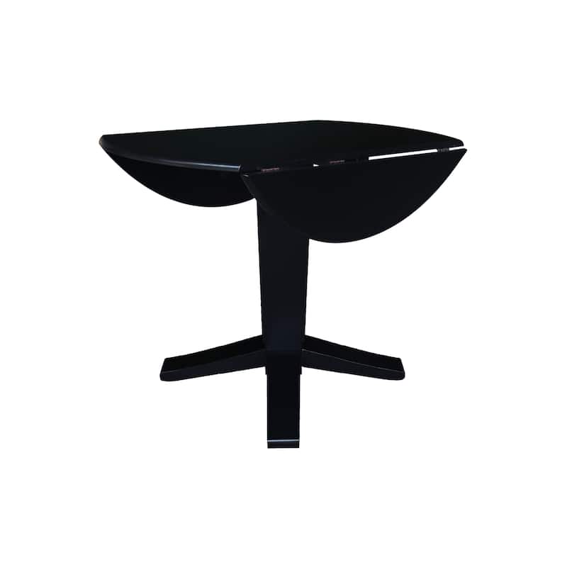 42 in Round Dual Drop Leaf Pedestal Dining Table