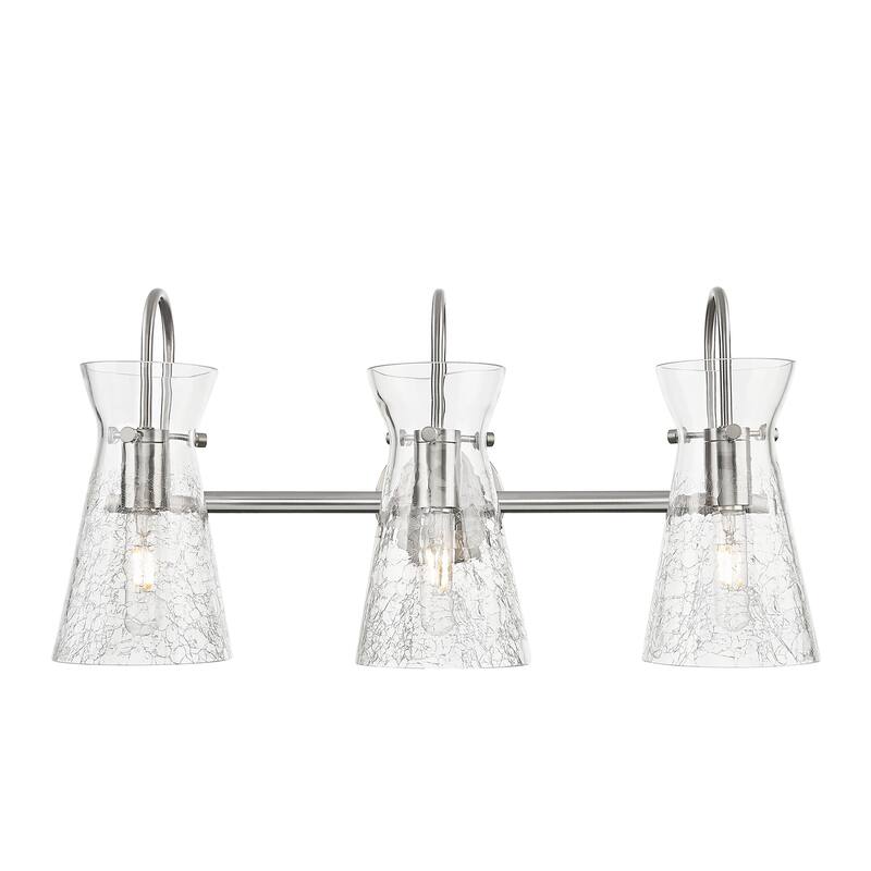 Innovations Lighting Nicole - 3 Light 24" Bath Vanity Light - Clear Shade - Brushed Satin Nickel