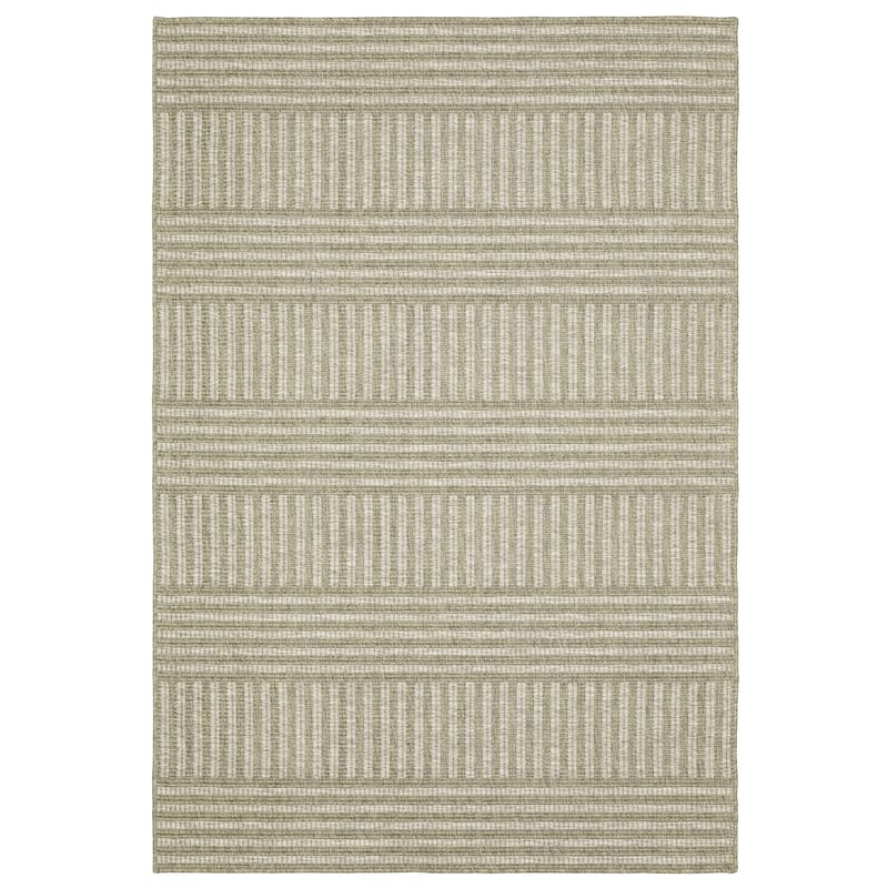 Vista Home Tangelo Woven Stripe Tan/Brown Ultimate Performance Rug.