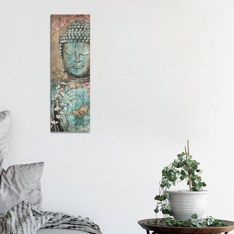 iCanvas "Floriental Buddha" by Conrad Knutsen Canvas Print - 36x12x1.5