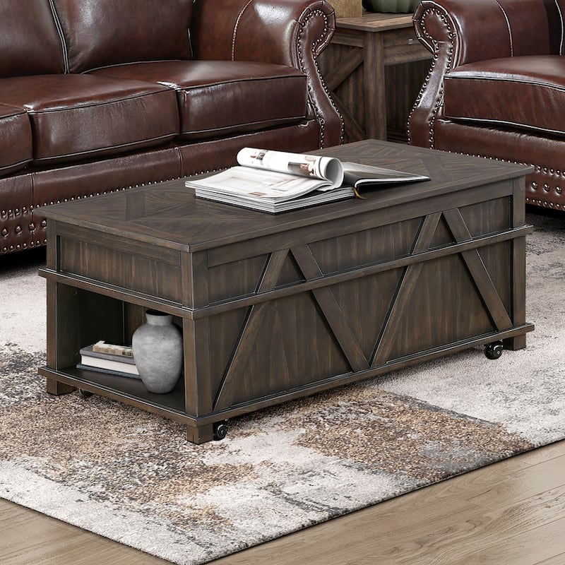 Varlet Rectangular Wood Lift Top Cocktail Table