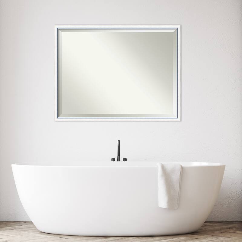 Morgan Beveled Wood Framed Bathroom Vanity Wall Mirror