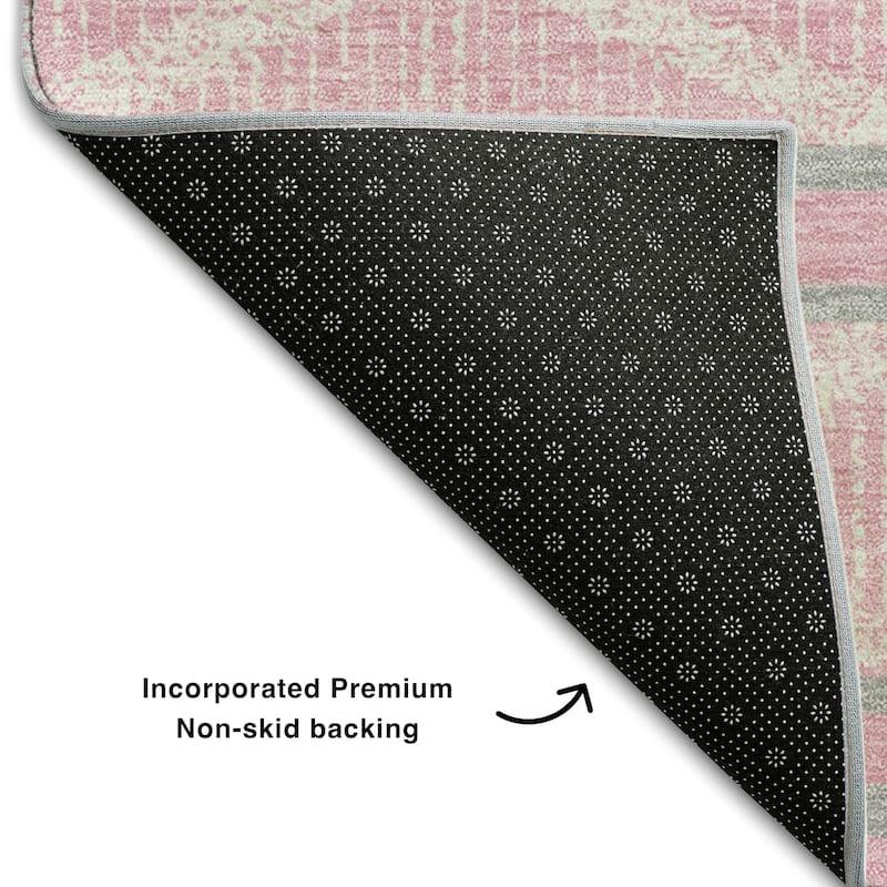 Premium Washable Super Soft Geo Diamonds Mayfield Rug