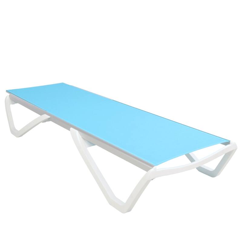 Furnish Theory Seabreeze Deck Patio Sunloungers Lounge Chairs Outdoor Chaise Lounges (Various Frame & Mesh Colors; Set of 2)