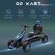 preview thumbnail 2 of 8, Adjustable Kids Pedal Go-Kart with Rubber Wheels and Handbrake - Blue
