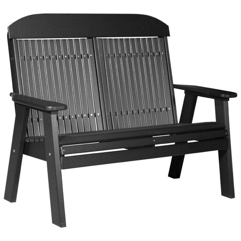 Poly Lumber Classic Bench - 4' - Black