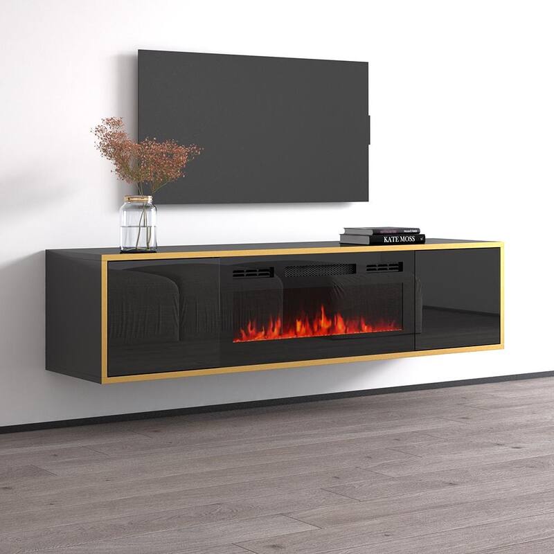 Goldie BL-EF Electric Fireplace 65" TV Stand