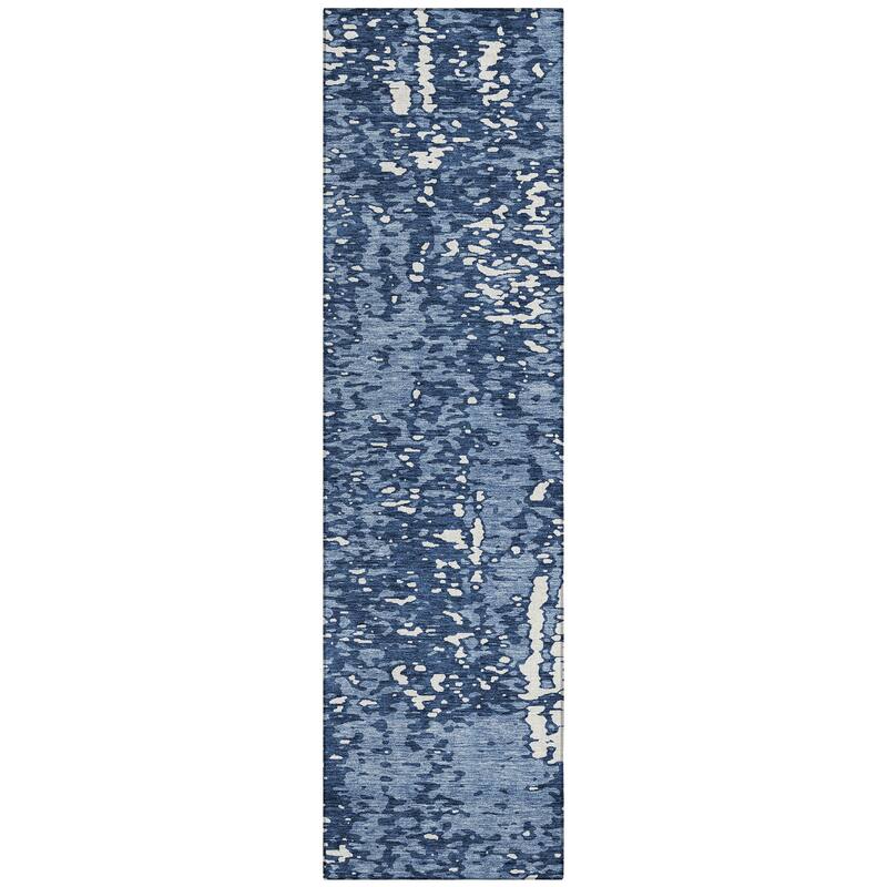 Machine Washable Indoor/ Outdoor Modern Abstract Chantille Rug