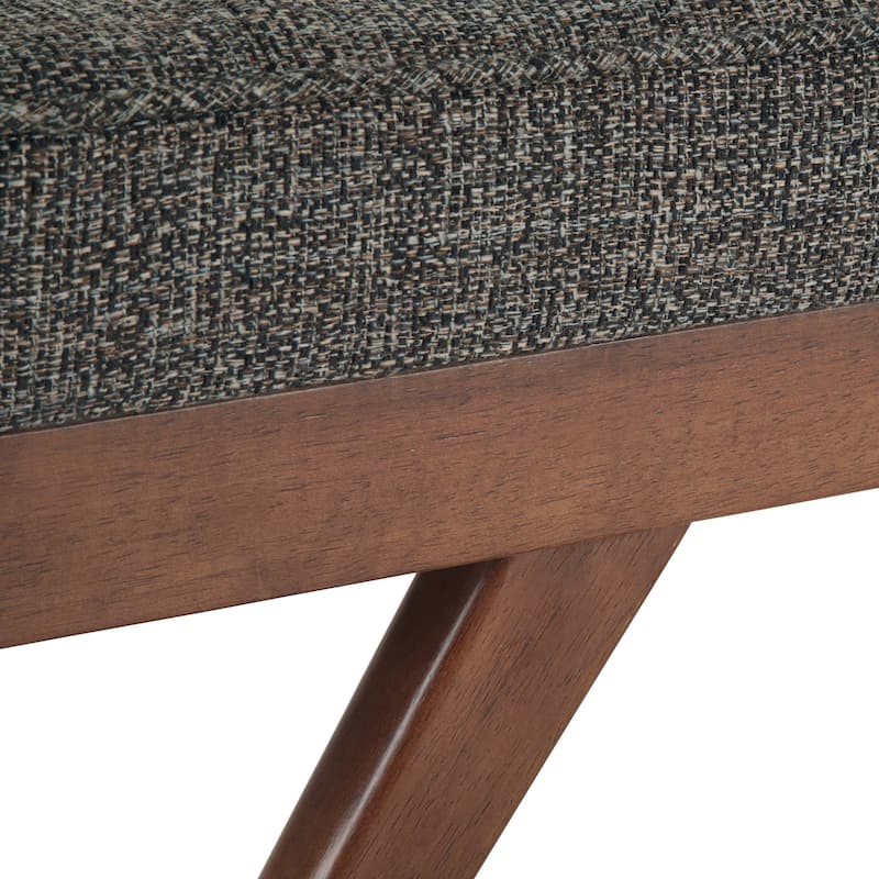 WYNDENHALL Keenan 48 inch Wide Mid Century Modern Rectangle Ottoman Bench