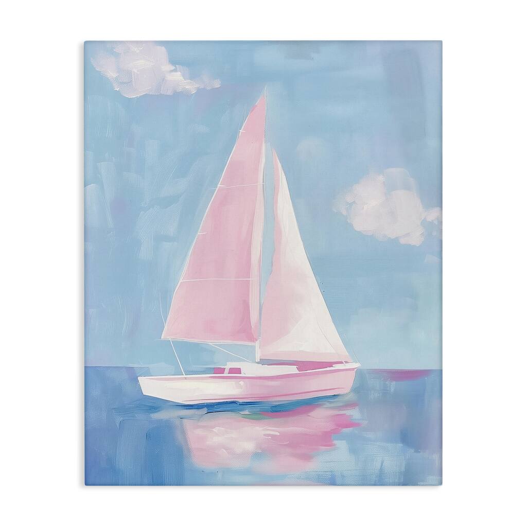 Stupell Muted Pink Sailboat Canvas Wall Art Design By Arlington Prints